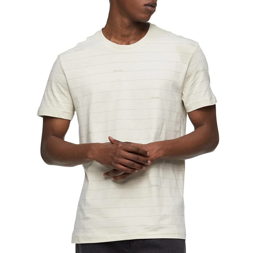 商品Calvin Klein|Men's Regular Fit, Short-Sleeve, Striped Crewneck T-Shirt,价格¥44,第1张图片