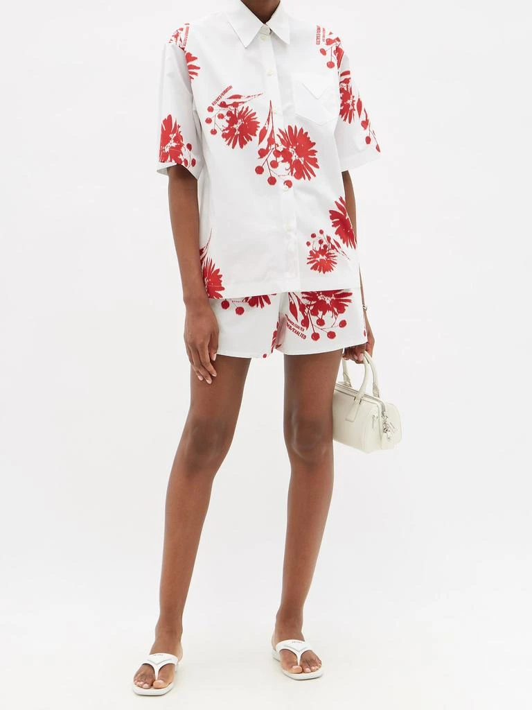 Sunflower-print cotton-poplin shirt 商品