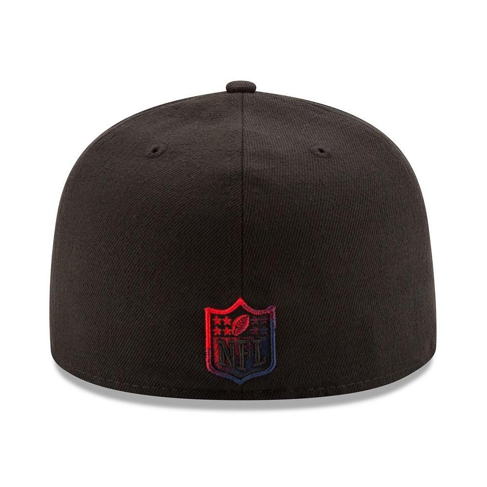 商品New Era|Men's Black New England Patriots Color Dim 59FIFTY Fitted Hat,价格¥183,第5张图片详细描述