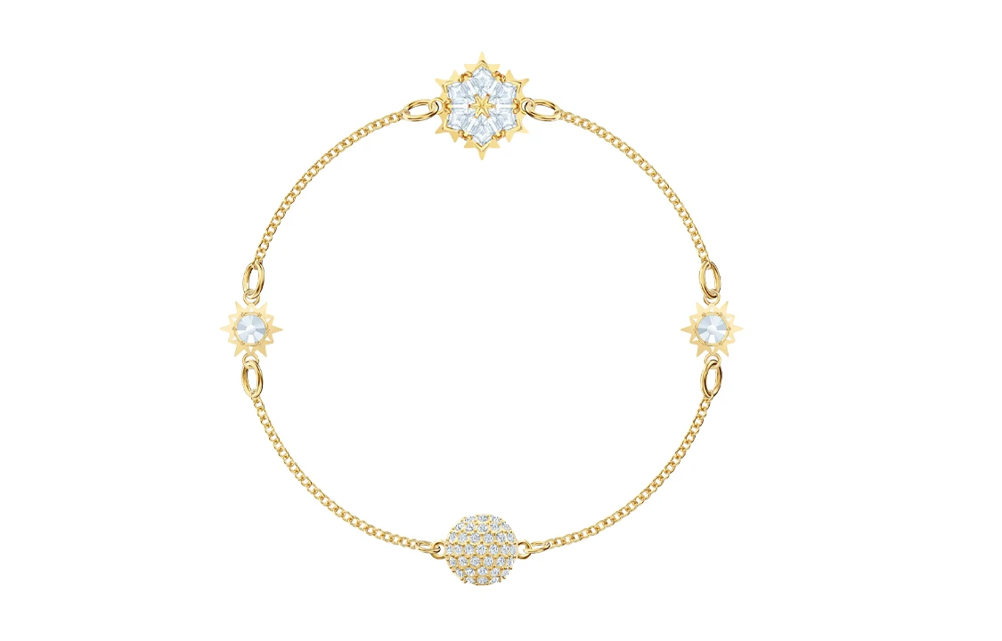 商品[国内直发] Swarovski|施华洛世奇 金色雪花磁扣手链 女款,价格¥803,第1张图片