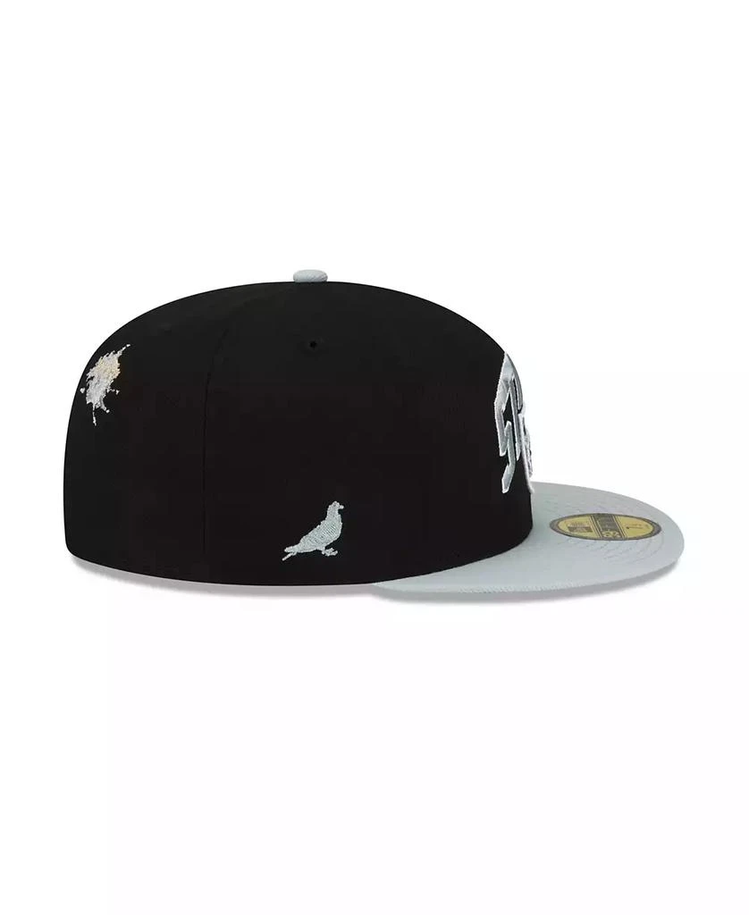 Men's X Staple Black, Gray Las Vegas Raiders Pigeon 59Fifty Fitted Hat 商品