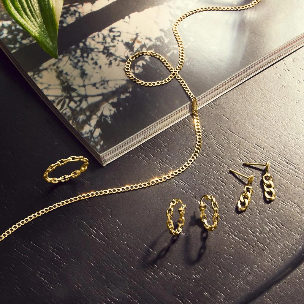 商品Ross-Simons|Ross-Simons 14kt Yellow Gold Paper Clip Link Hoop Earrings,价格¥1573,第3张图片详细描述