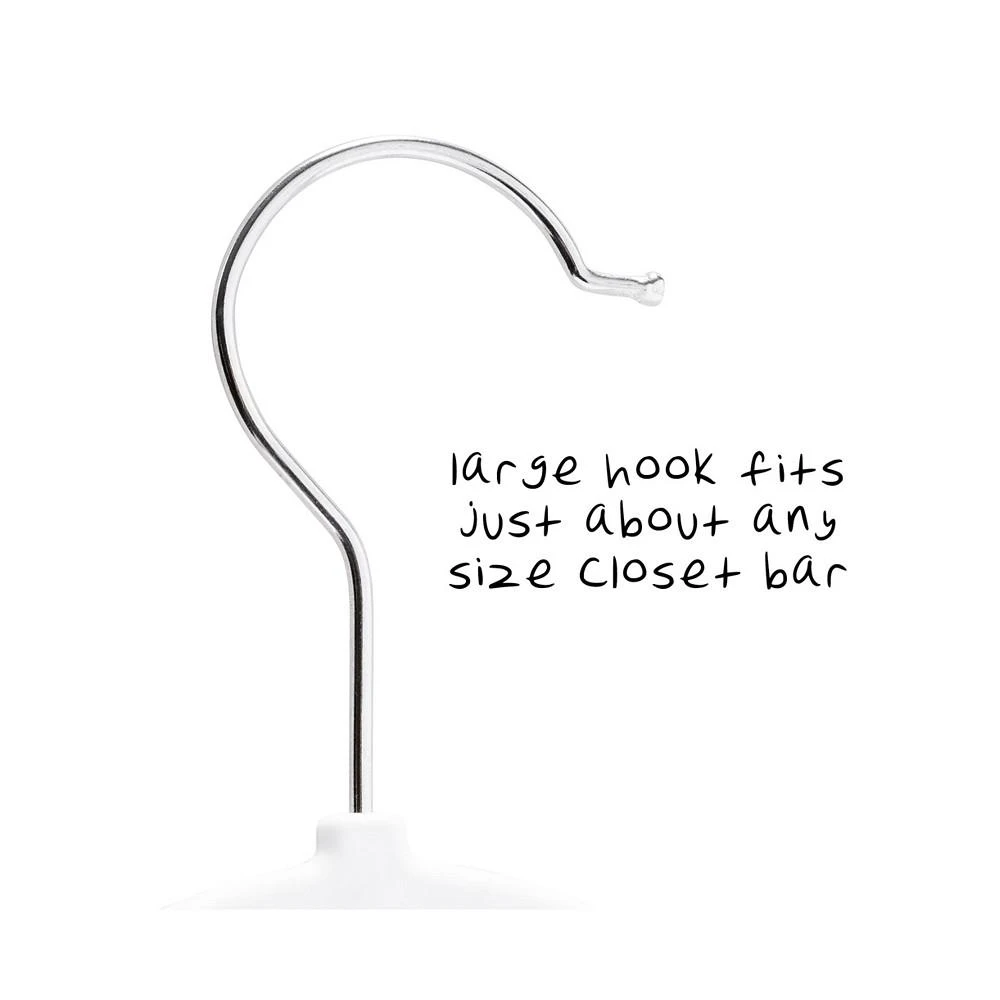 商品Honey Can Do|50-Pack Rubber Space-Saving Hanger, White,价格¥395,第5张图片详细描述