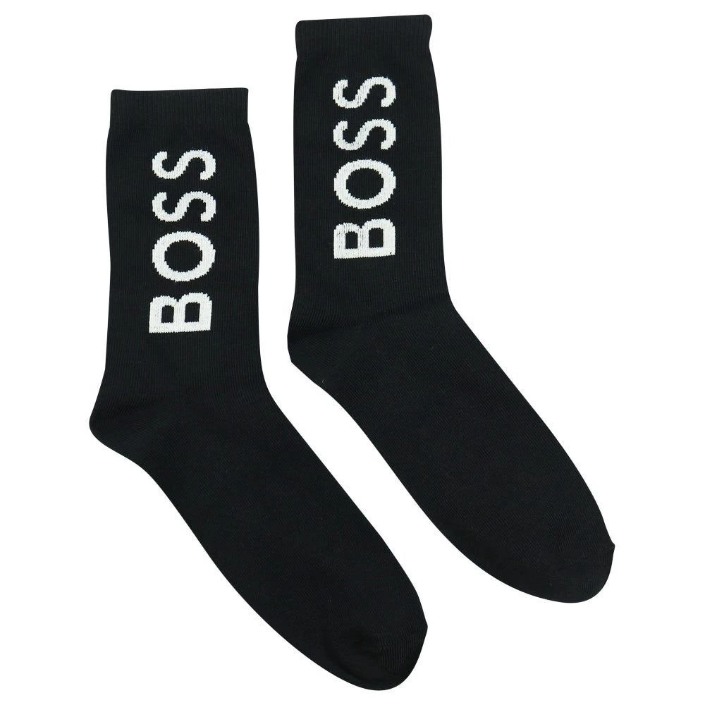 商品Hugo Boss|White & Black 2PK Logo Socks,价格¥121,第4张图片详细描述