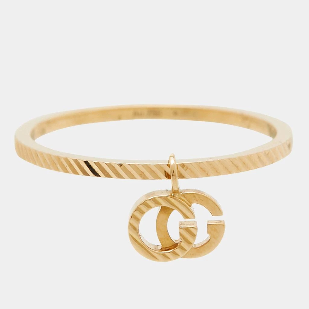 商品[二手商品] Gucci|Gucci GG Running 18k Yellow Gold Charm Ring Size 56,价格¥5435,第1张图片