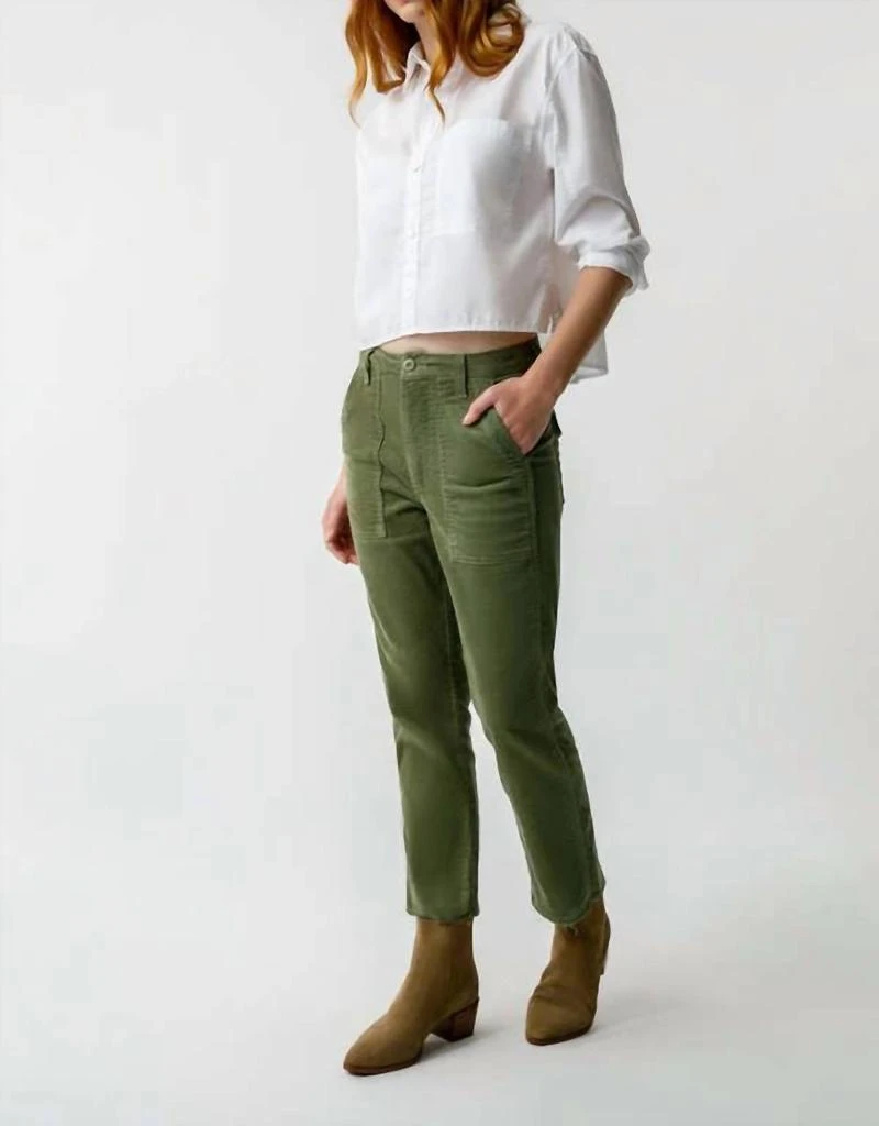 商品AMO|Corduroy Easy Army Trouser In Tea Leaf,价格¥1213,第1张图片