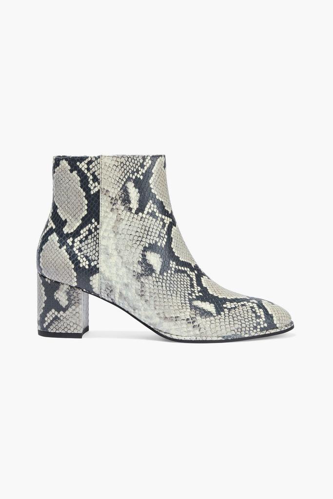 Kiandra snake-effect leather ankle boots商品第1张图片规格展示