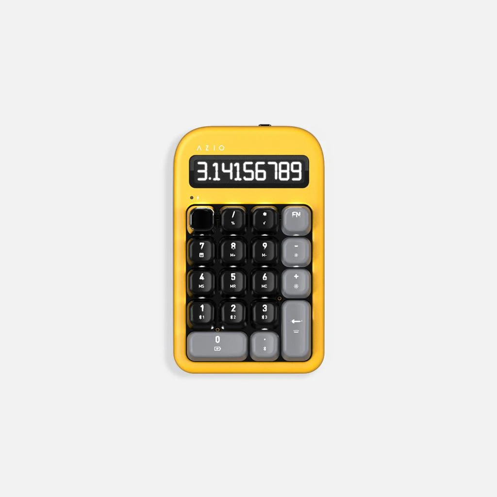 商品Azio|IZO NumPad / Standalone Calculator (Red Switch), Golden Iris,价格¥402,第1张图片