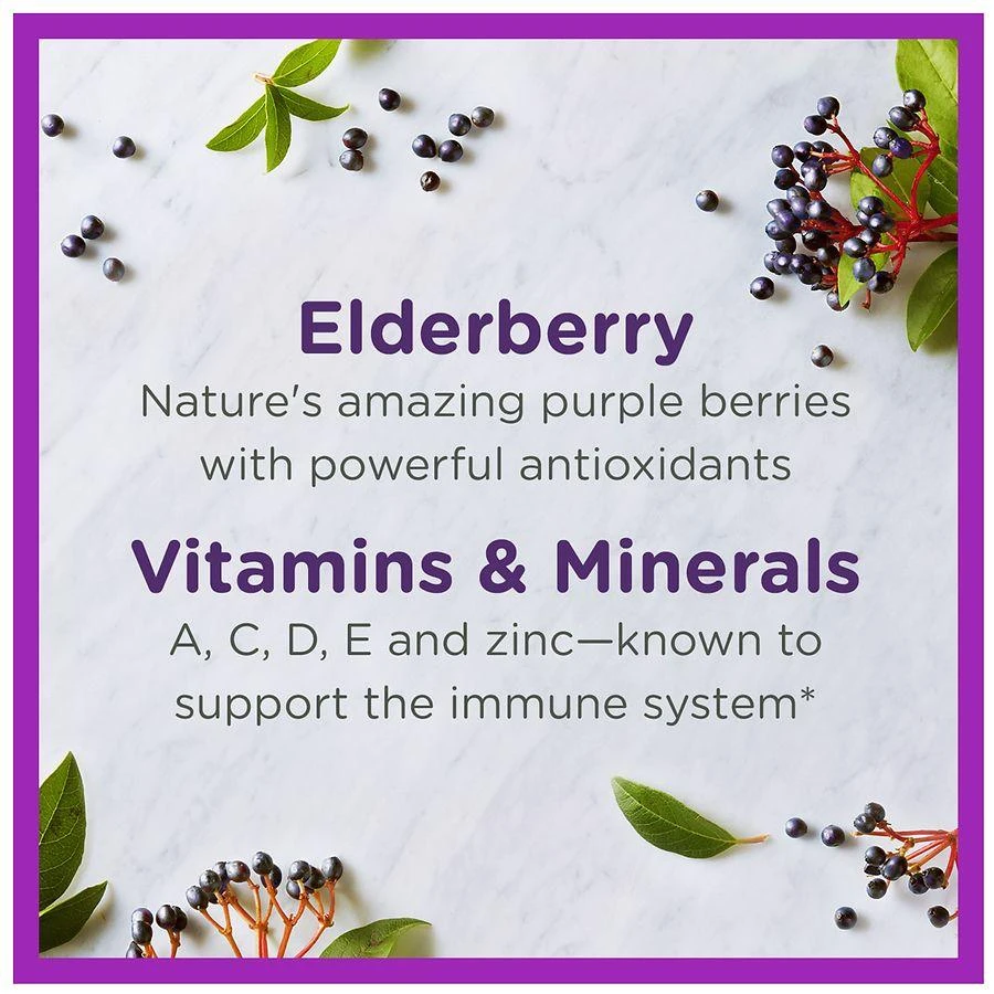 商品ZarBee's Naturals|Kids Daily Immune Support Gummies with Elderberry Natural Berry,价格¥93,第5张图片详细描述
