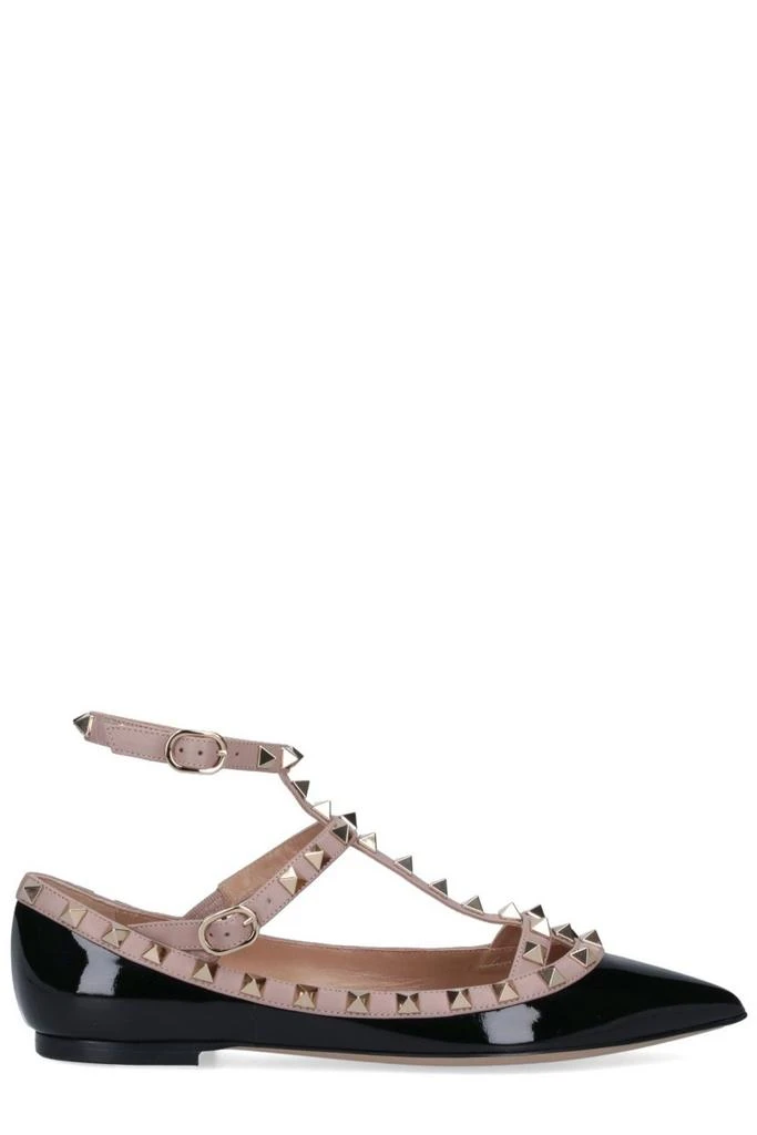 商品Valentino|Valentino Garavani Rockstud Pointed Toe Ballerina Shoes,价格¥4851,第1张图片