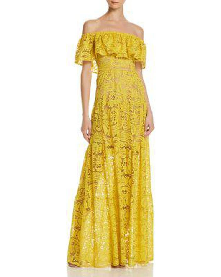 商品Dress The Population|Reese Off-the-Shoulder Lace Gown,价格¥1742,第1张图片