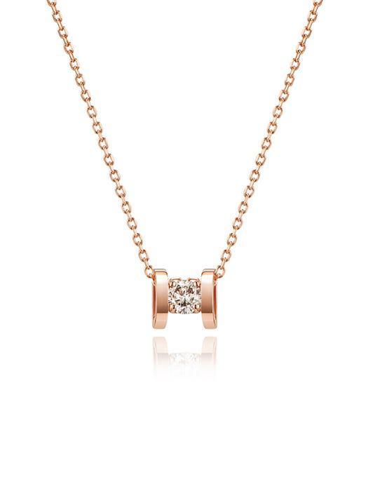 商品hyeres-lor|Happiness 14K H 0.1ct Diamond Necklace,价格¥2686,第1张图片