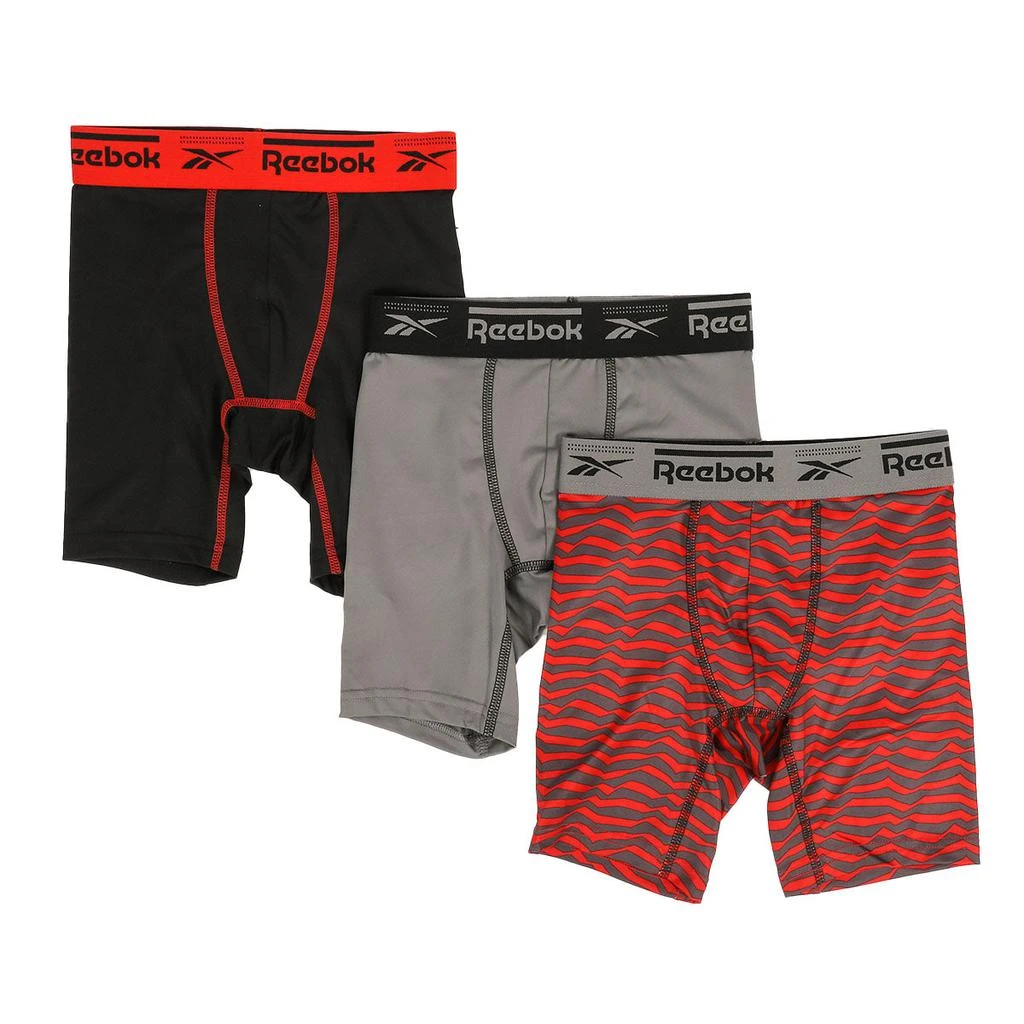 商品Reebok|Reebok Boy's 3 Pack Long Leg Boxer Briefs,价格¥61,第2张图片详细描述