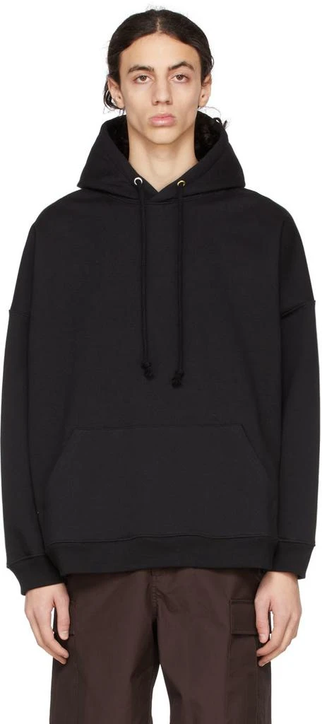 商品3MAN|Black Cotton Hoodie,价格¥556,第1张图片