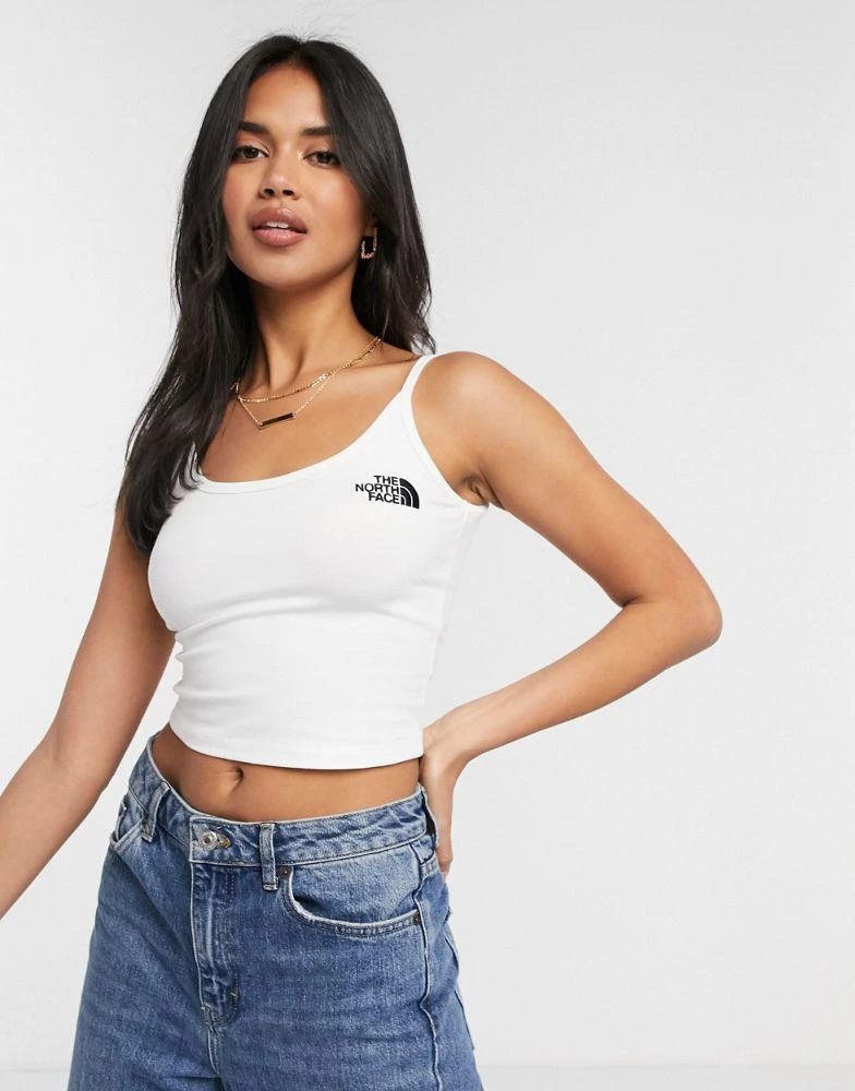 商品The North Face|The North Face Cropped tank top in white Exclusive at ASOS,价格¥108,第3张图片详细描述