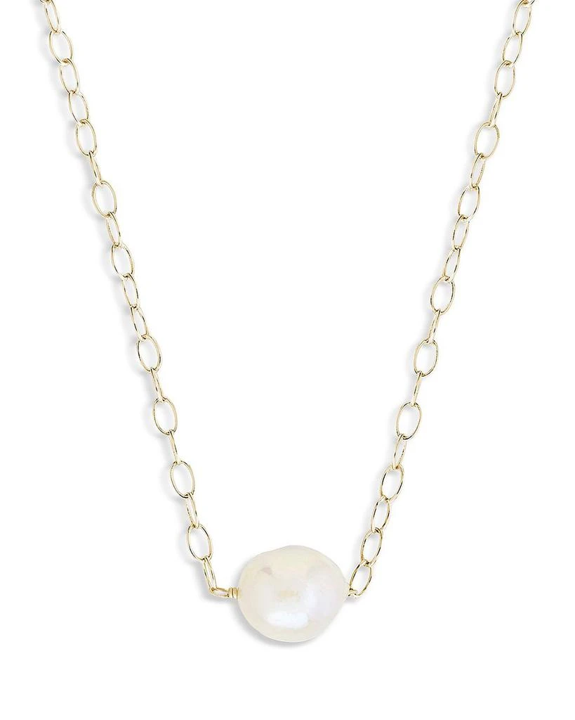 Imitation Pearl Pendant Necklace, 17" 商品