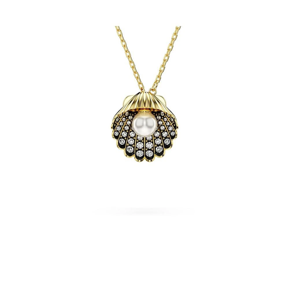 商品Swarovski|Crystal Swarovski Imitation Pearl, Shell, White, Gold-Tone Idyllia Y Pendant Necklace,价格¥1389,第3张图片详细描述