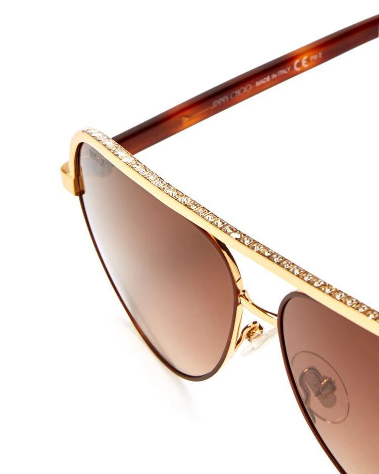 商品Jimmy Choo|Aviator Sunglasses, 59mm,价格¥3551,第3张图片详细描述