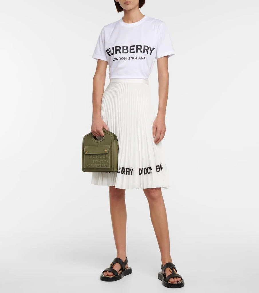 商品Burberry|Pocket Mini leather-trimmed canvas tote,价格¥10500,第5张图片详细描述