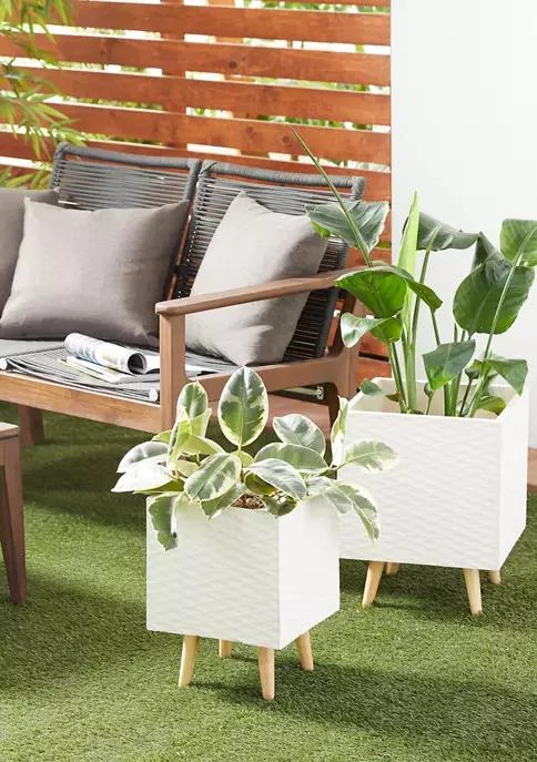 商品Monroe Lane|Lane Contemporary Ceramic Planter   Set Of 2,价格¥1544,第2张图片详细描述