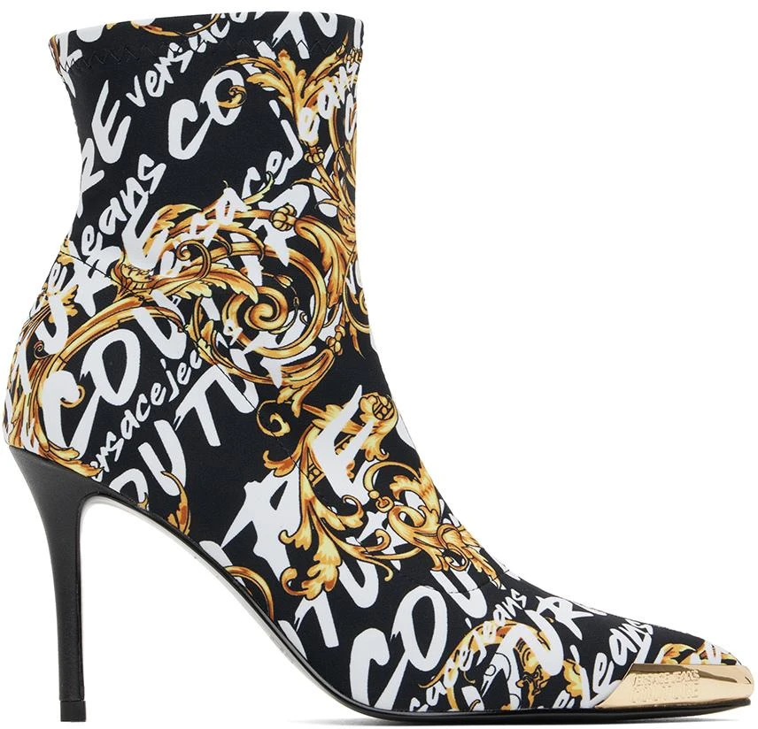商品Versace|Black Brush Couture Scarlett Boots,价格¥606,第1张图片