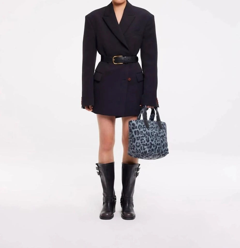商品VEE Collective|Porter Small Tote Bag In Grey Leopard,价格¥1384,第2张图片详细描述