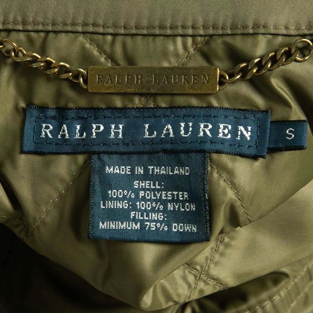 商品[二手商品] Ralph Lauren|Ralph Lauren Olive Green Synthetic Quilted Zip Front Jacket S,价格¥2694,第4张图片详细描述