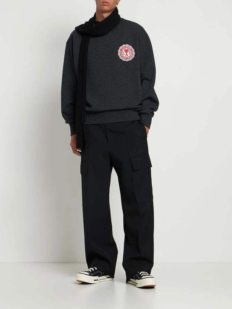 商品AMI|Logo Patch Cotton Sweatshirt,价格¥3193,第1张图片详细描述