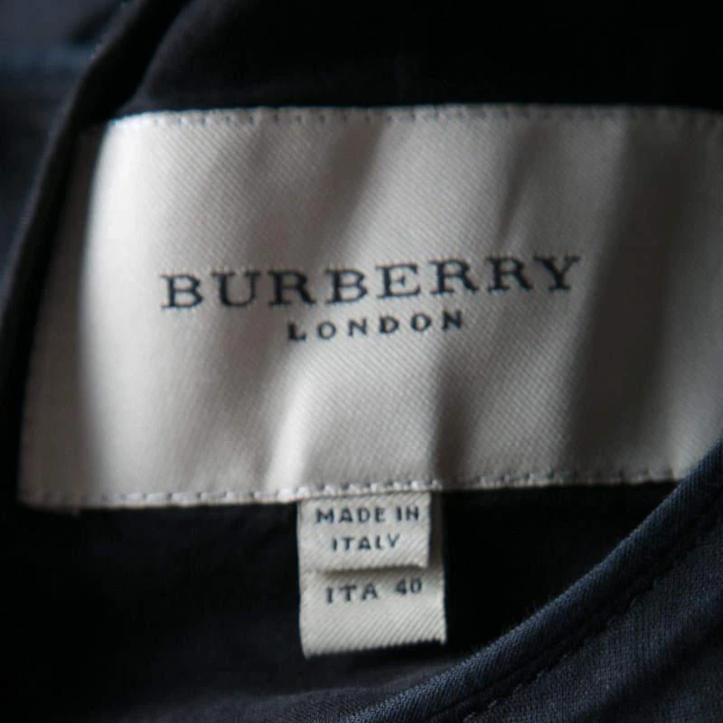 商品[二手商品] Burberry|Burberry London Black Cotton Tiered Ruffle Bottom Sleeveless Dress S,价格¥1117,第5张图片详细描述