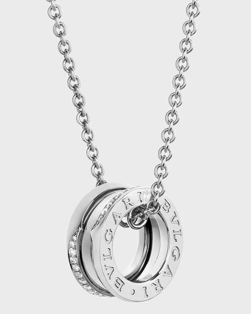 商品BVLGARI|B.Zero1 White Gold Wave Diamond Pendant Necklace,价格¥46150,第1张图片