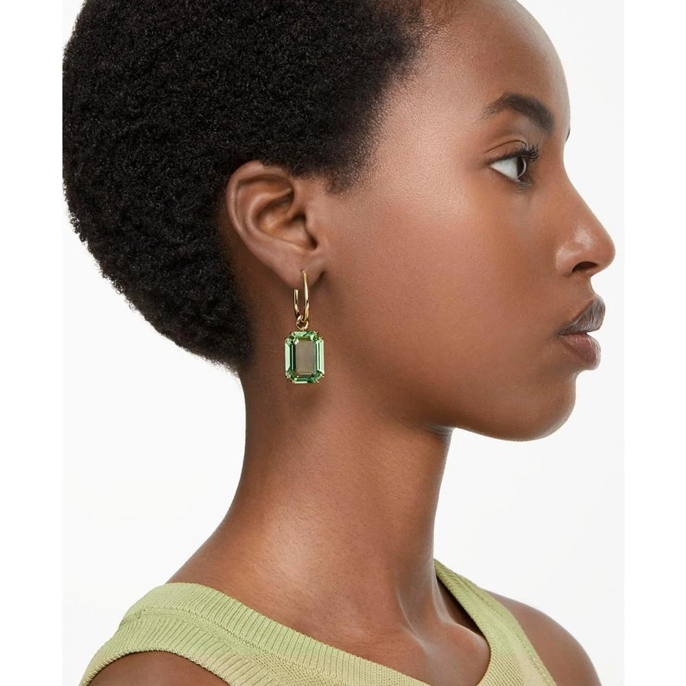 商品Swarovski|Gold-Tone Color Octagon Crystal Charm Hoop Earrings,价格¥1243,第5张图片详细描述