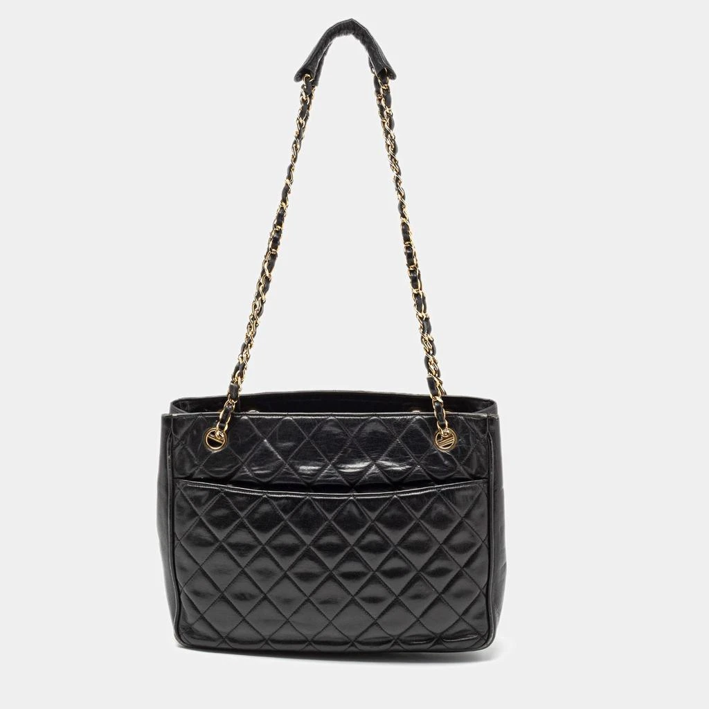 商品[二手商品] Chanel|Chanel Black Quilted Leather Vintage Tote,价格¥6654,第4张图片详细描述