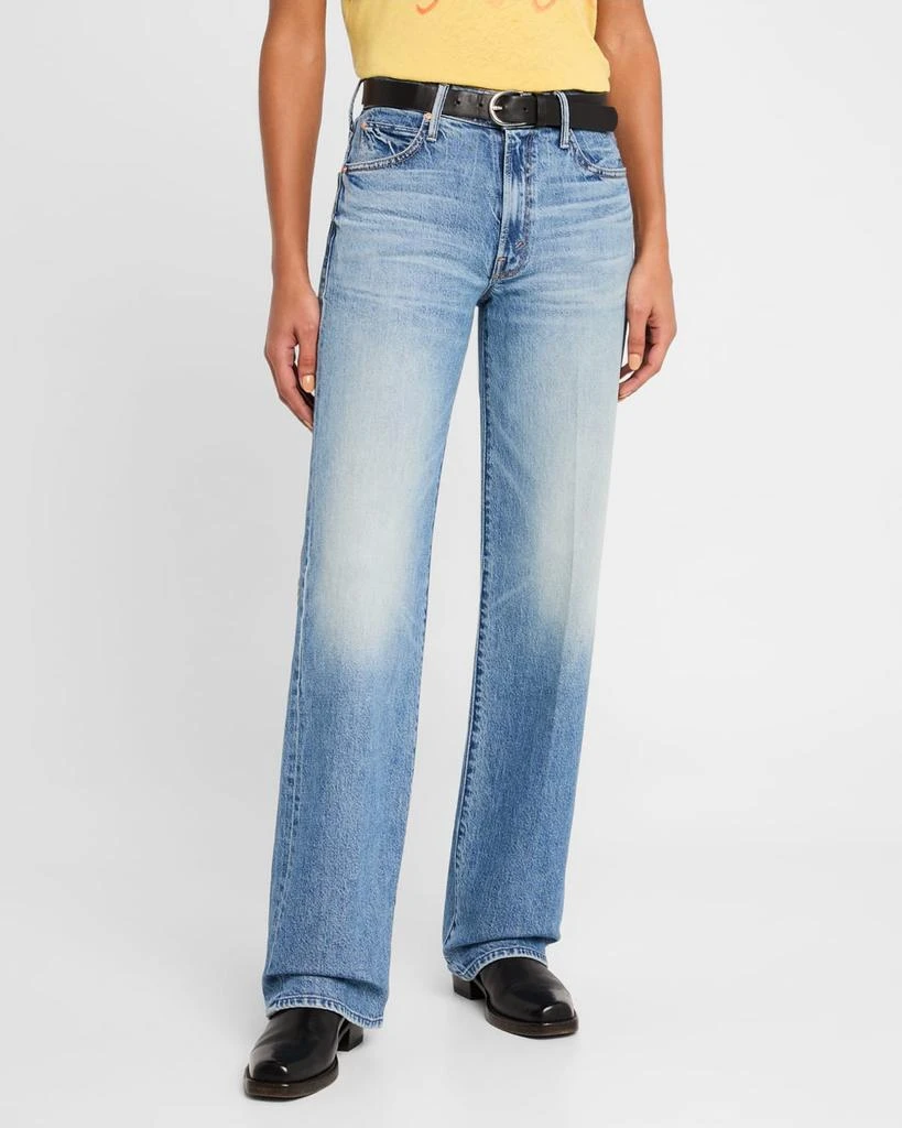 商品MOTHER|The Mid-Rise Tunnel Vision Sneak Jeans,价格¥693,第4张图片详细描述