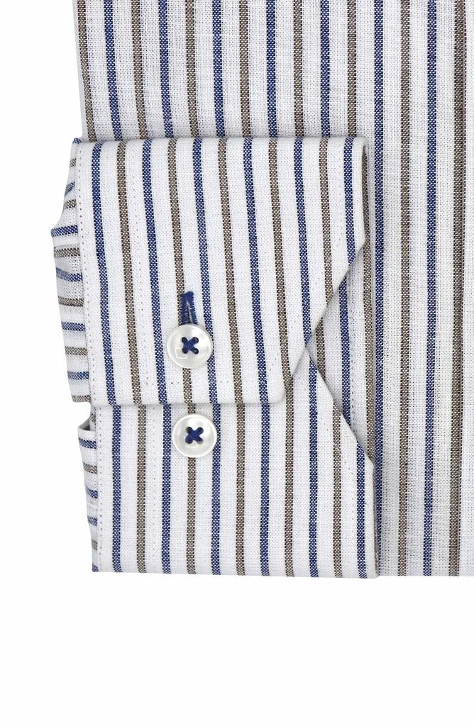 商品Lorenzo Uomo|Trim Fit Textured Stripe Cotton Dress Shirt,价格¥331,第2张图片详细描述