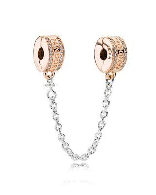 商品PANDORA|Sterling Silver & Cubic Zirconia Insignia Safety Chain,价格¥427,第1张图片详细描述