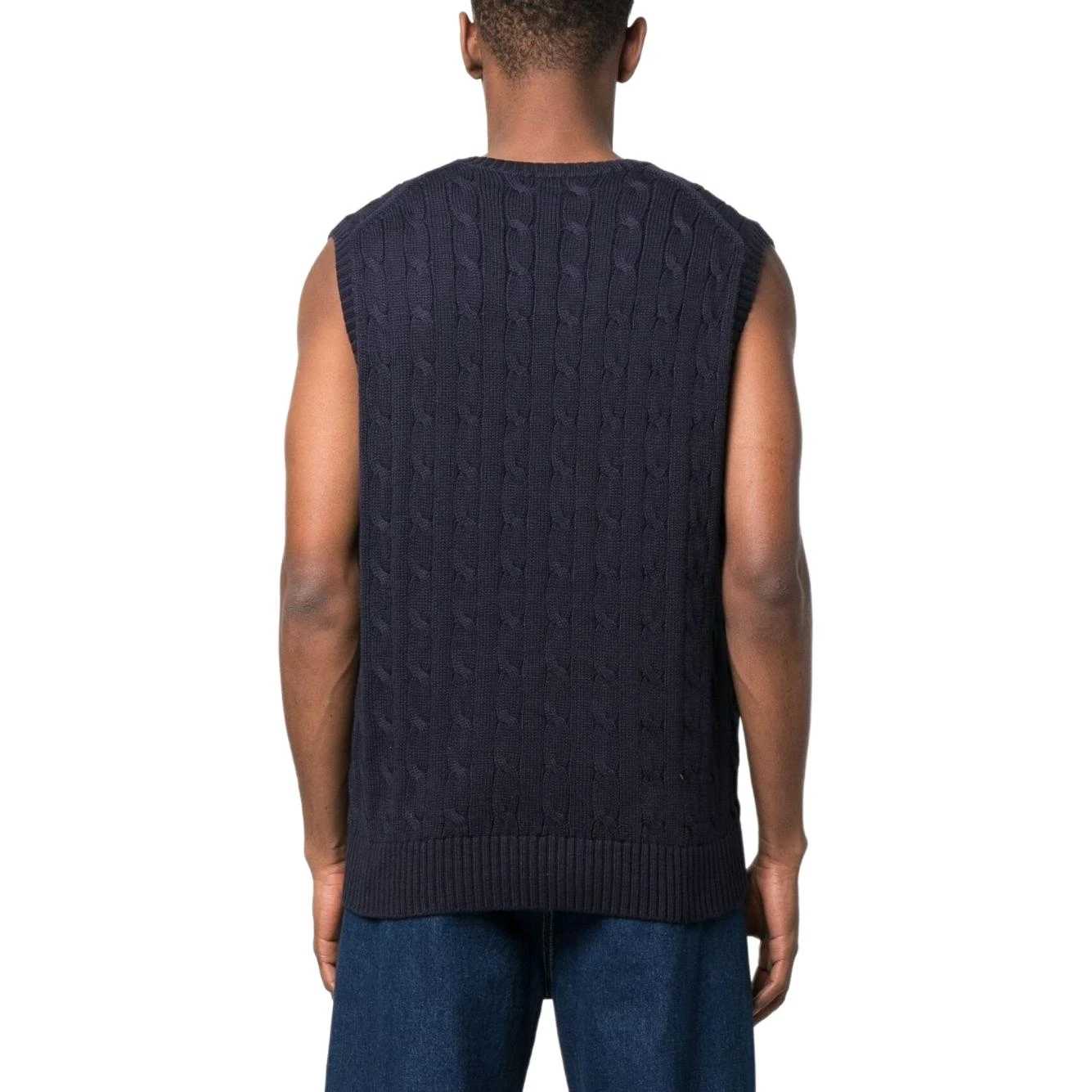 商品[国内直发] Ralph Lauren|[预售3天]小马图案绞花针织背心 男款 黑色,价格¥1166,第5张图片详细描述