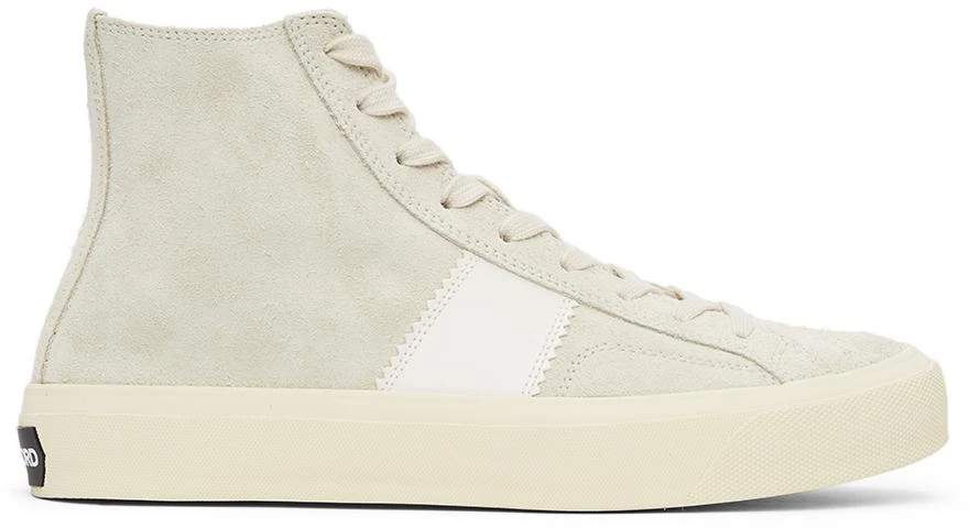 商品Tom Ford|Taupe Cambridge High-Top Sneakers,价格¥2517,第1张图片