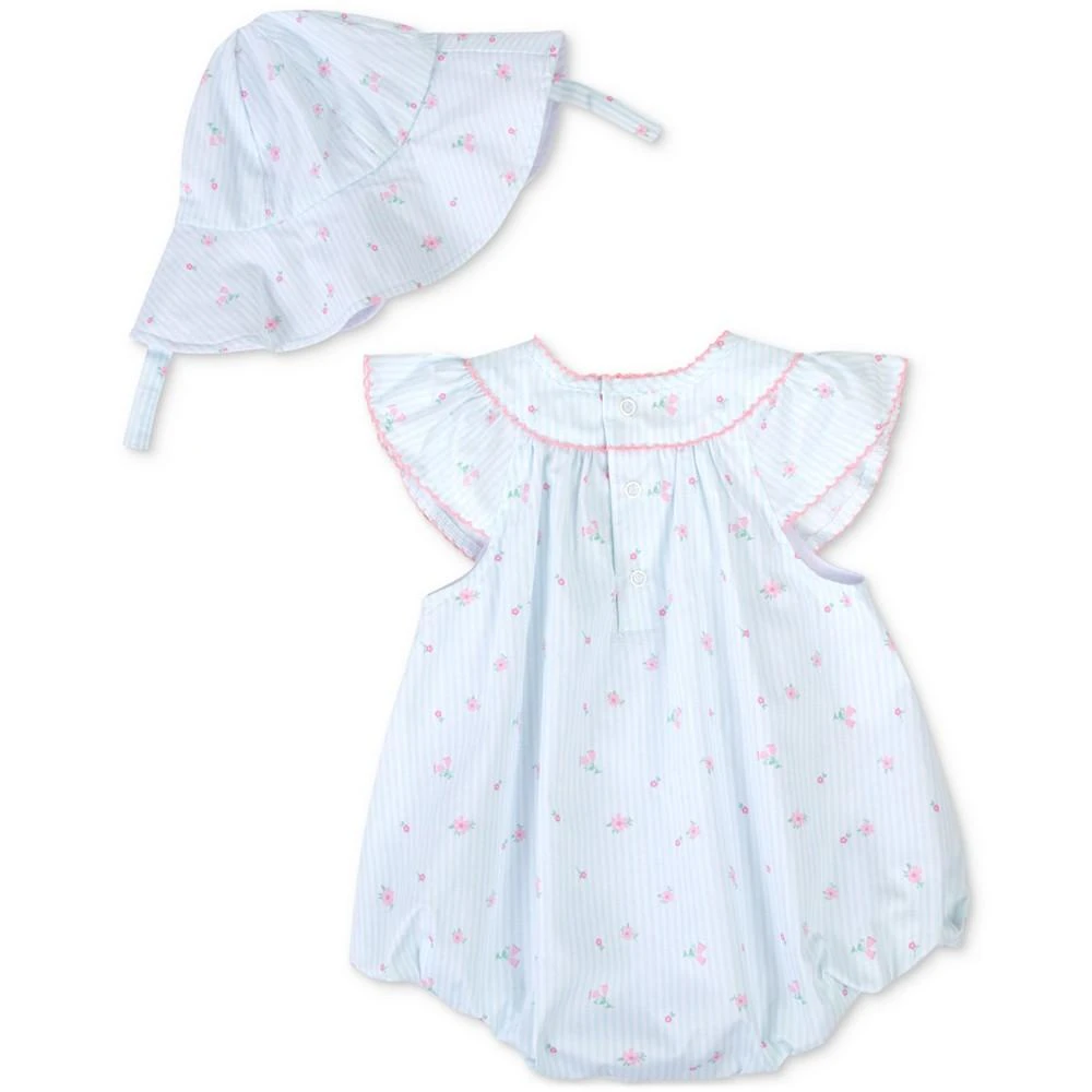 商品Baby Essentials|Baby Girls Woven Cotton Floral-Print Romper and Hat, 2 Piece Set,价格¥137,第2张图片详细描述