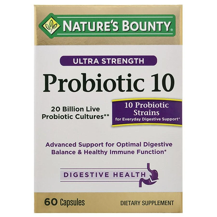 商品Nature's Bounty|Ultra Strength Probiotic 10, Capsules,价格¥238,第1张图片