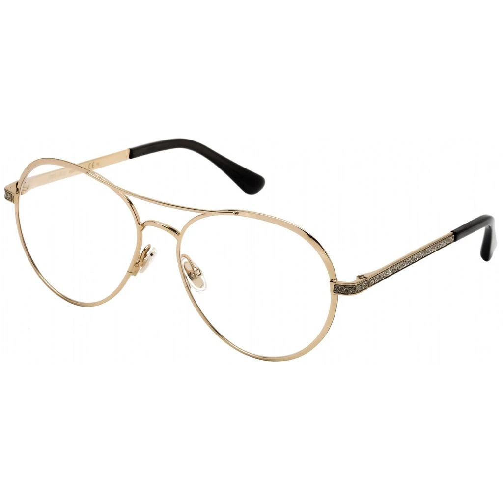商品Jimmy Choo|Jimmy Choo Women's Eyeglasses - Clear Demo Lens Gold and Grey Frame | JC 244 02F7 00,价格¥439,第1张图片