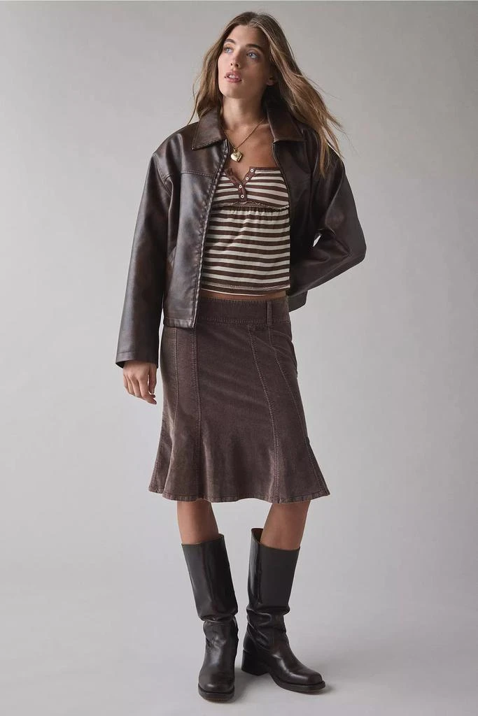 商品BDG|BDG Brittney Square Neck Henley Babydoll Tee,价格¥258,第3张图片详细描述