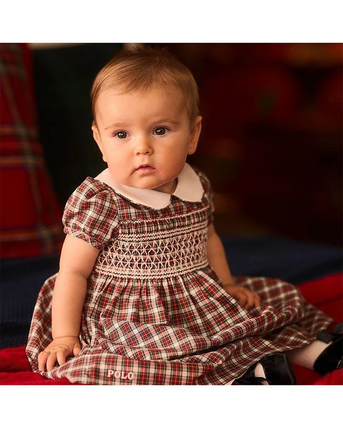 商品Ralph Lauren|Girls' Plaid Cotton Poplin Dress & Bloomers Set - Baby,价格¥216,第4张图片详细描述