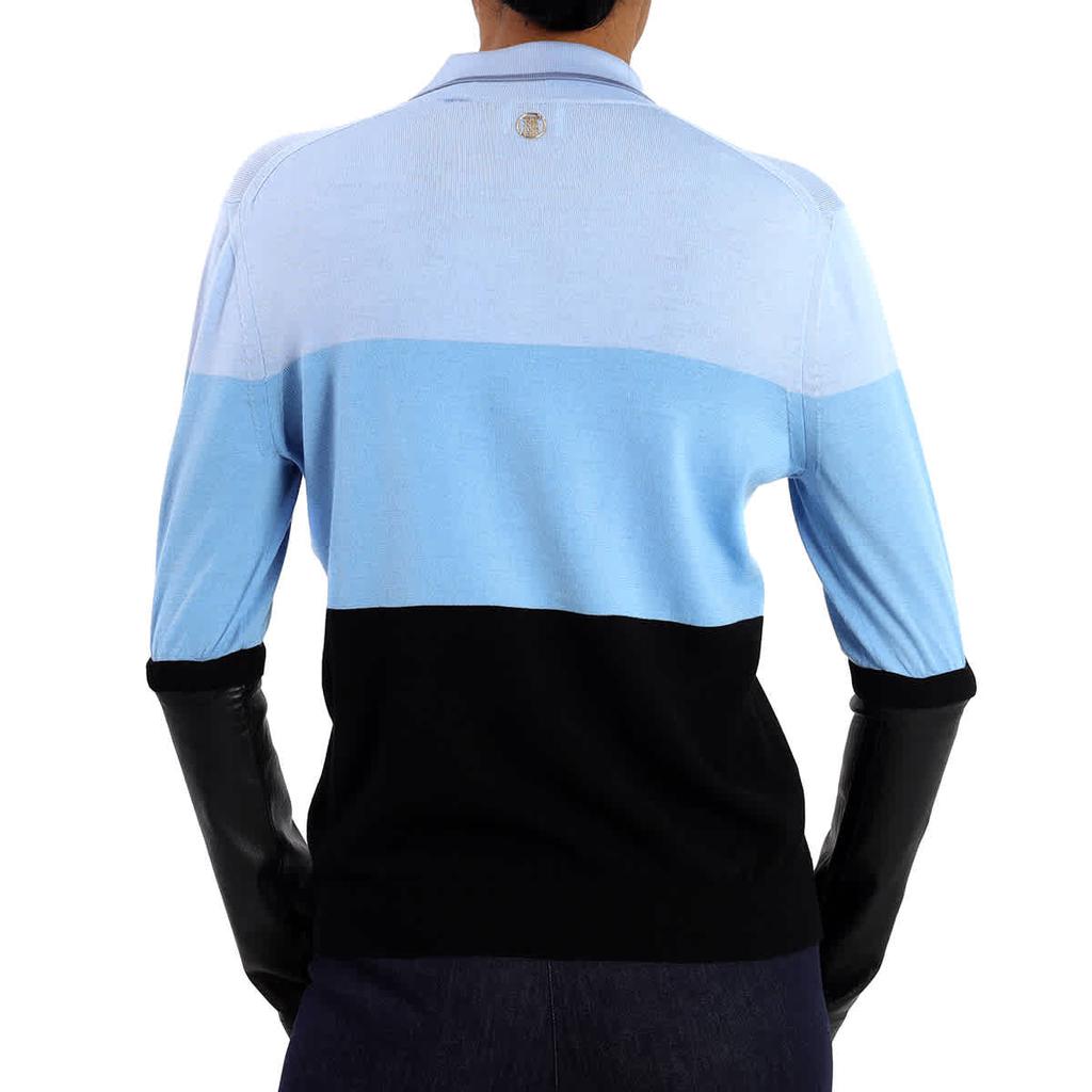 Burberry Ladies Blue Long Sleeve Polo Shirt, Size Small商品第3张图片规格展示