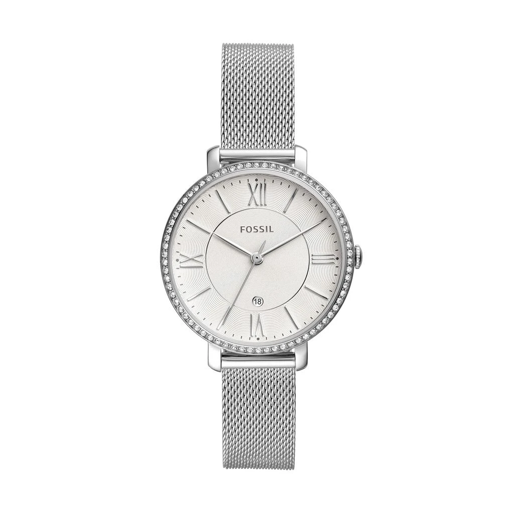 商品Fossil|Jacqueline Three-Hand Stainless Steel Watch,价格¥720,第1张图片