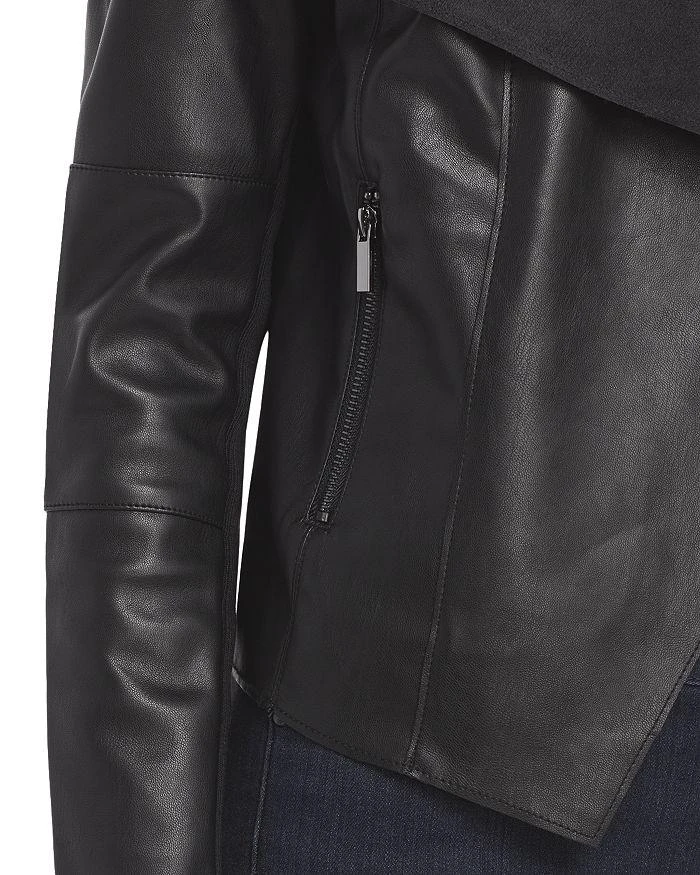 Draped Faux Leather Jacket 商品