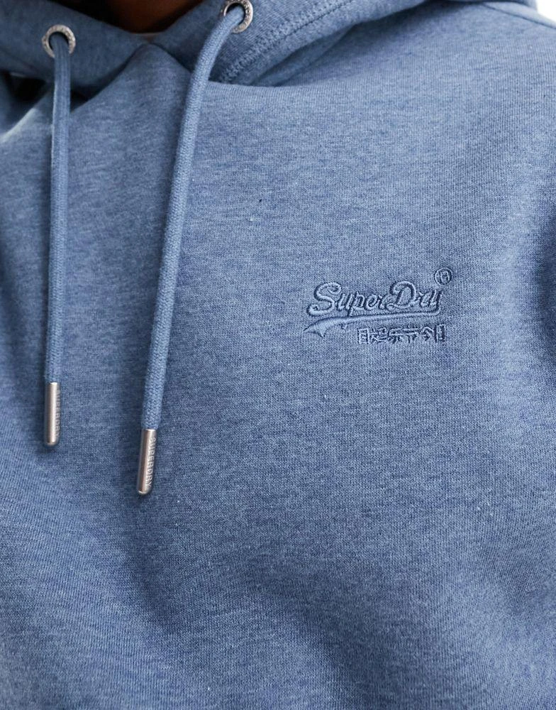 商品Superdry|Superdry essential logo hoodie in Bluestone Blue Marl,价格¥535,第4张图片详细描述