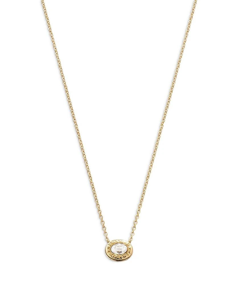 商品Coach|Signature Pendant Necklace, 16",价格¥708,第1张图片