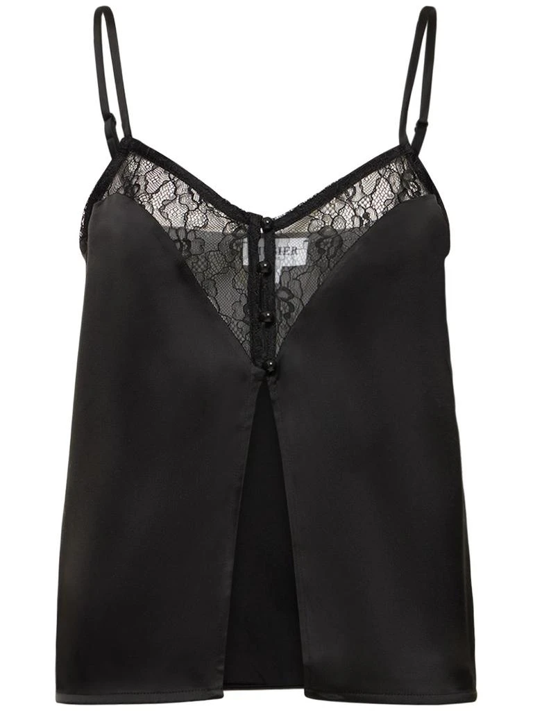 商品MUSIER PARIS|Capri Satin & Lace Top,价格¥370,第1张图片