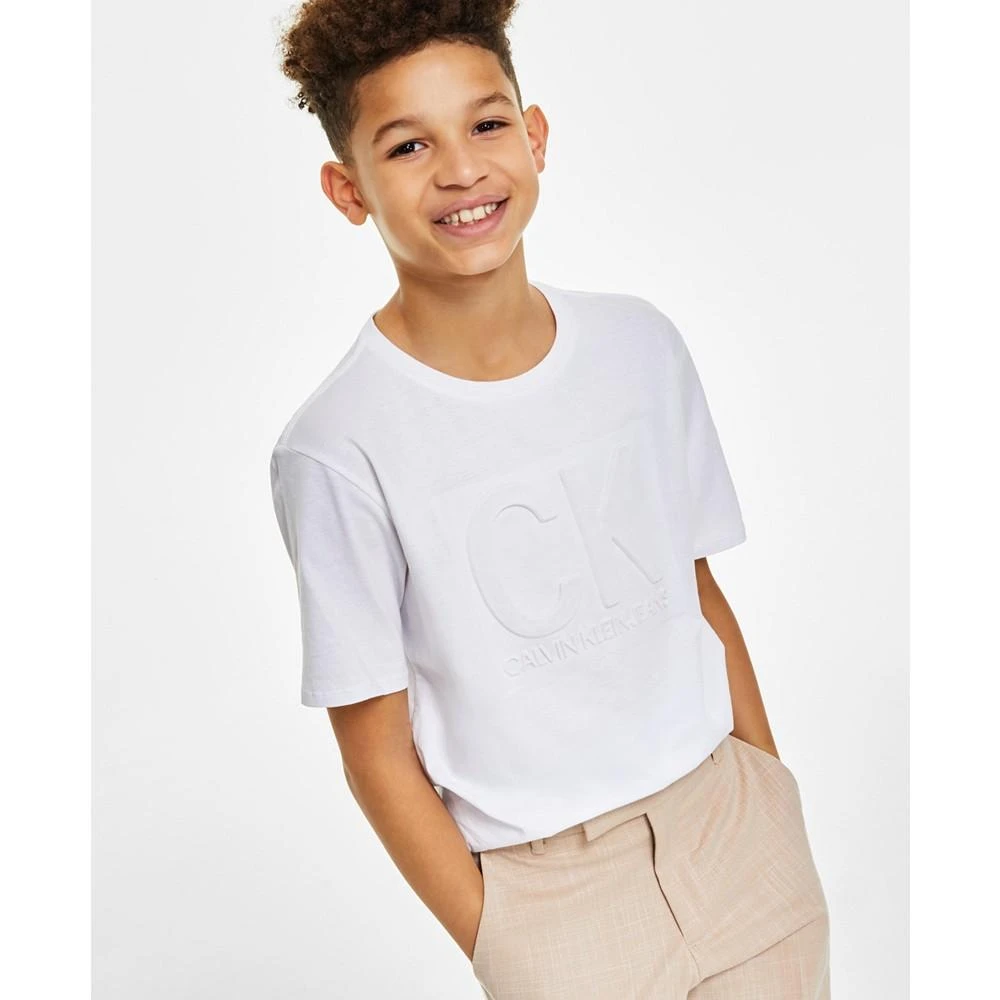 商品Calvin Klein|Big Boys Graphic-Print Cotton T-shirt,价格¥101,第1张图片