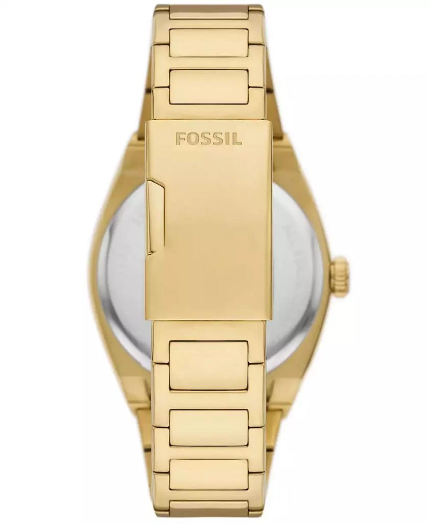 商品Fossil|Men's Everett Three-Hand Date Gold-Tone Stainless Steel Bracelet Watch, 42mm,价格¥1333,第3张图片详细描述